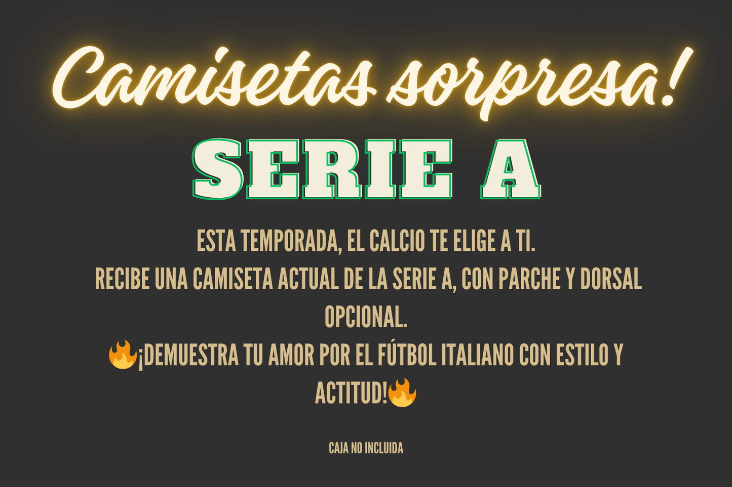 CAMISETA SORPRESA SERIE A Futwear