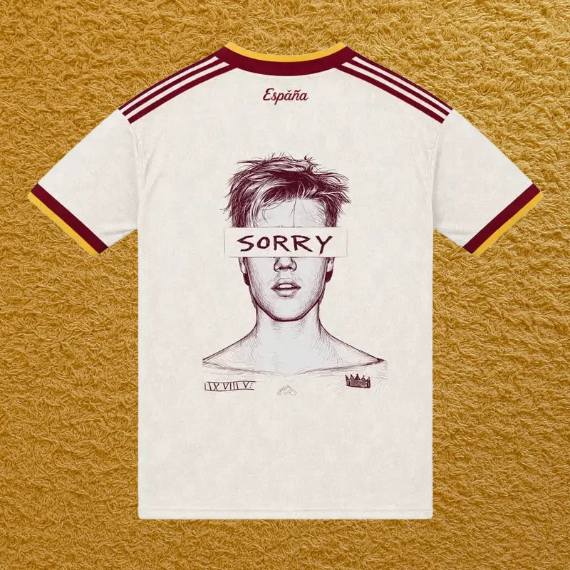 Camiseta España Dos Estrellas edición Justin Bieber, vista trasera