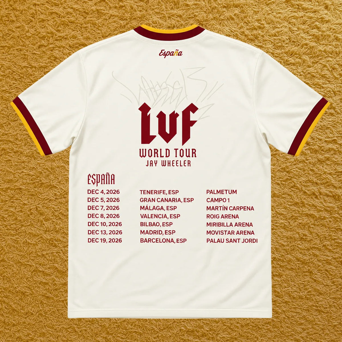 Camiseta España edición Jay Wheeler, vista trasera