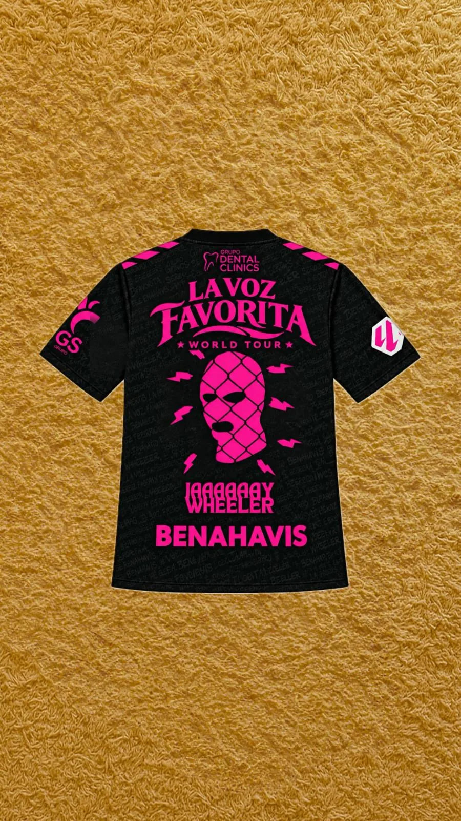 Camiseta Málaga edición Jay Wheeler, vista trasera