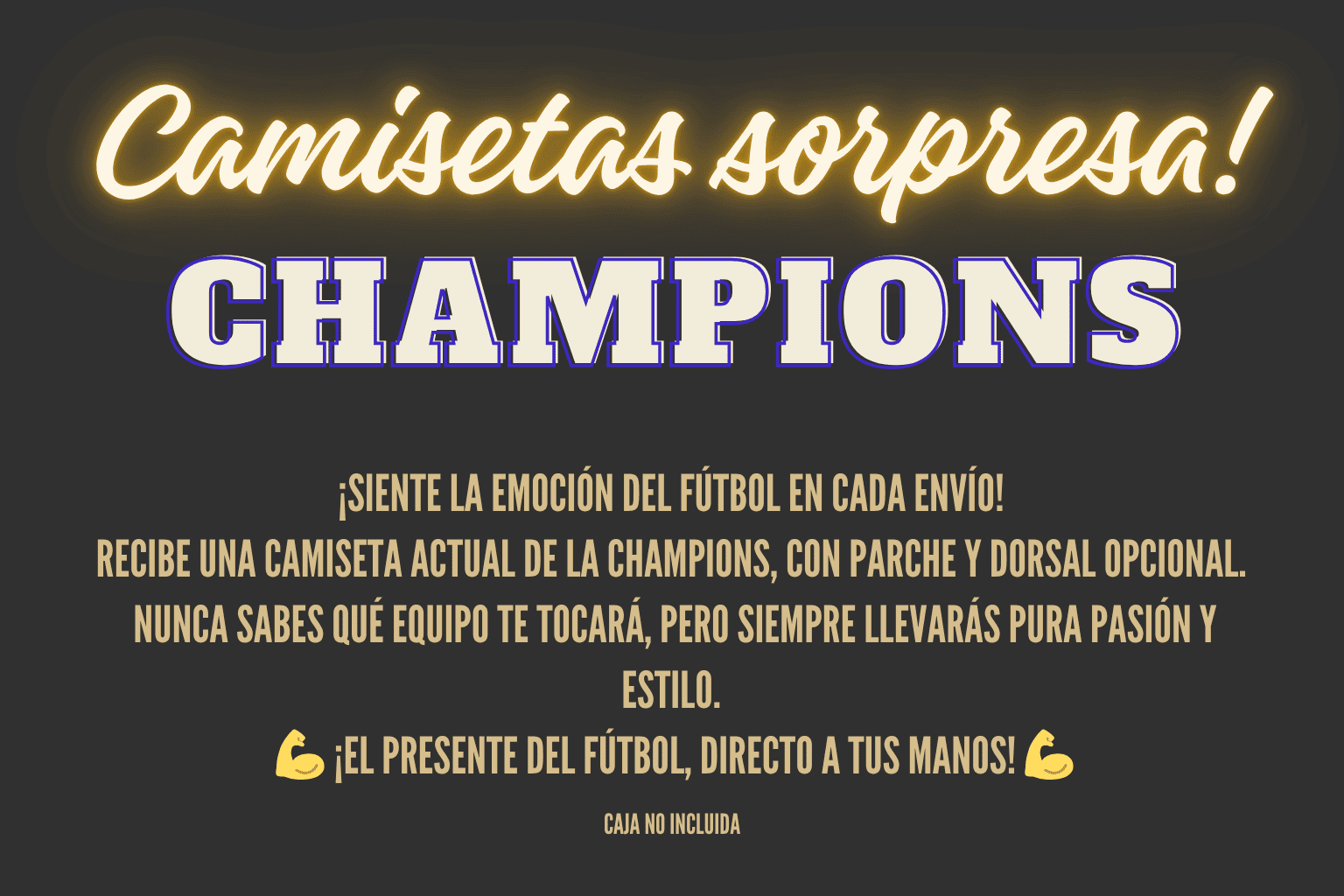 CAMISETA SORPRESA CHAMPIONS LEAGUE Futwear