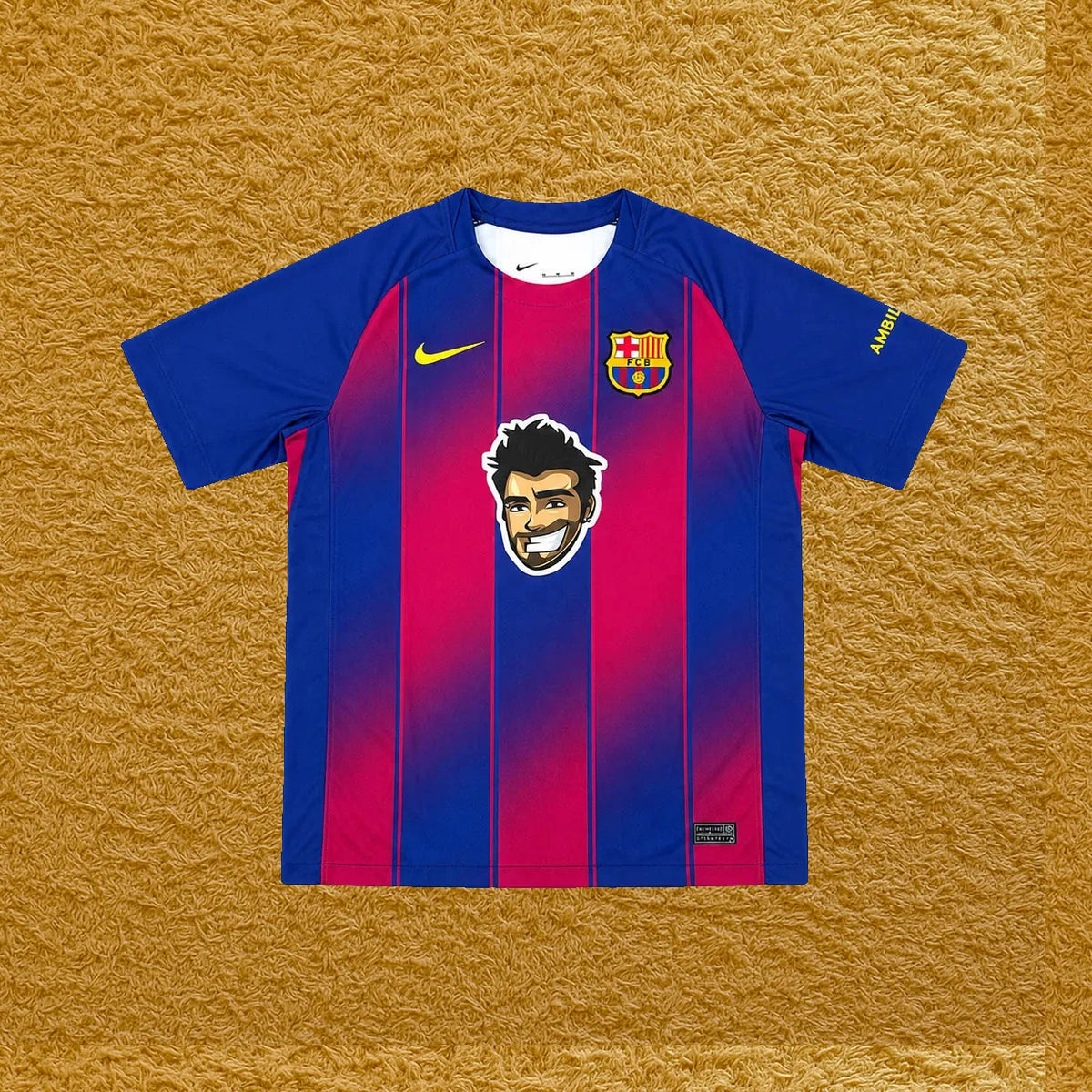 Camiseta Barcelona edición AuronPlay, vista frontal