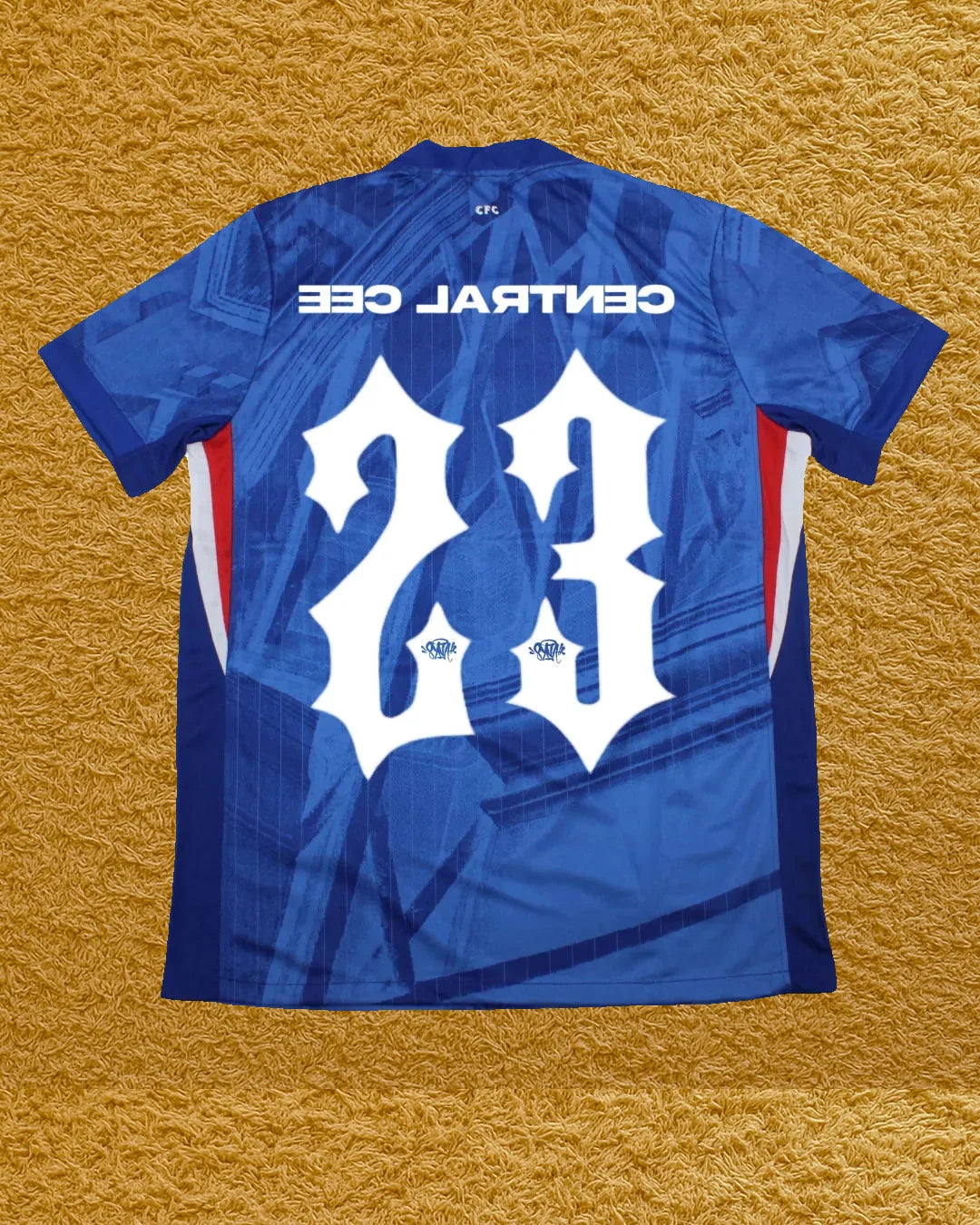 Camiseta Chelsea edición Central Cee, vista trasera
