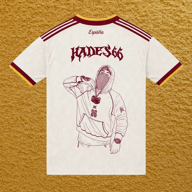 Camiseta España 2 Estrellas edición Hades 66, vista trasera