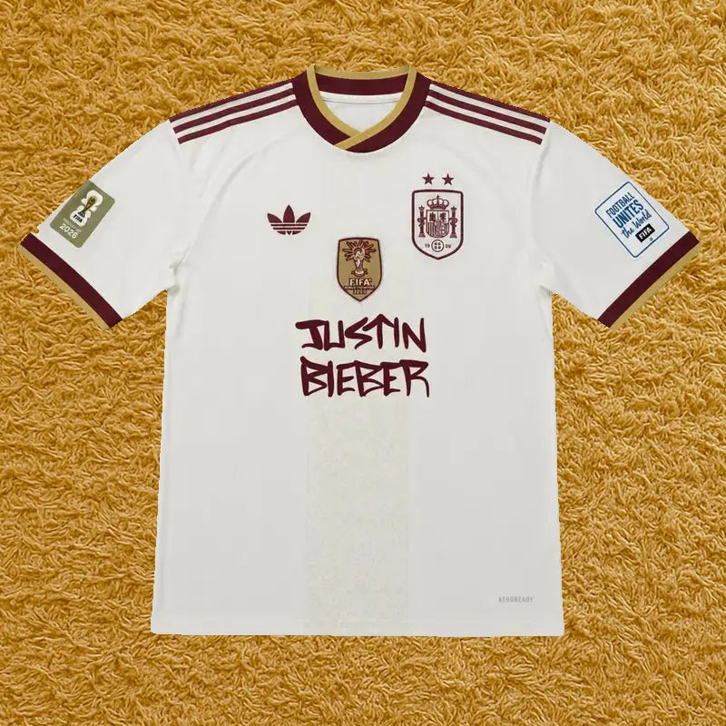 Camiseta España Dos Estrellas edición Justin Bieber, vista frontal