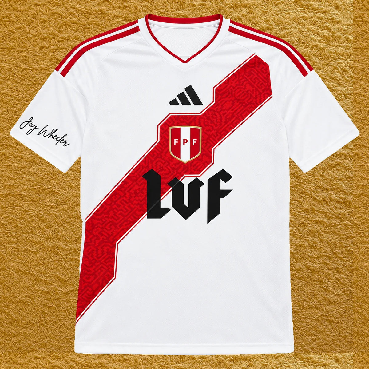 Camiseta Perú edición Jay Wheeler, vista frontal