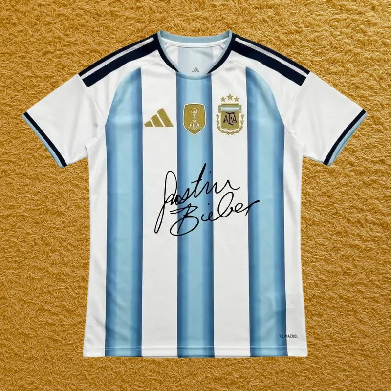Camiseta Selección de Argentina edición Justin Bieber, vista frontal