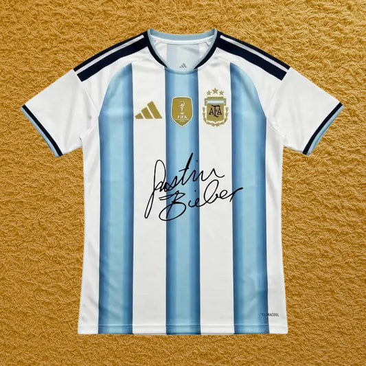 Camiseta Selección de Argentina edición Justin Bieber, vista frontal
