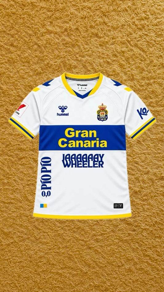 Camiseta UD Las Palmas edición Jay Wheeler, vista frontal